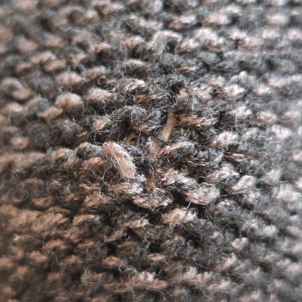 Marled Cashmere Black + Grey Scarf FLAW - Picture 14 of 15